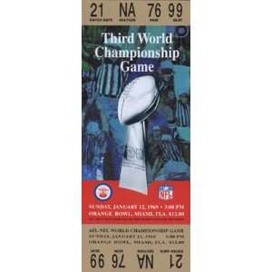    10m Super Bowl III Ticket Replica New York Jets & Baltimore Colts