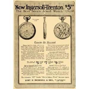   Ad Ingersoll Trenton Seven Jewel Watch   Original Print Ad: Home
