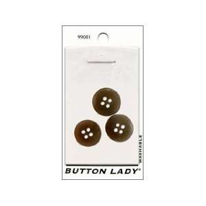  JHB Button Lady Buttons Dark Grey Smoke 5/8 3pc (6 Pack 