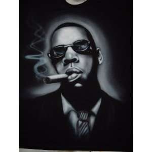  Airbrushed Jay Z NYC T shirt, L 