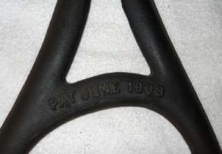Industrial Machine Age Cast Iron Table Leg Base Adjustable Gear Pat 