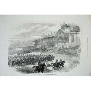  1871 French Army Longchamps Bois De Boulogne Horses