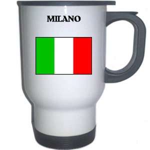  Italy (Italia)   MILANO White Stainless Steel Mug 