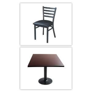  Set of 20 Metal Chairs & 8 Table Tops with Bases