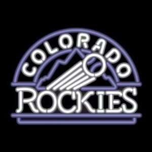  Colorado Rockies Team Logo Neon Sign