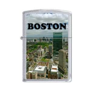  Boston City Skyline Satin Chrome Zippo Lighter: Health 