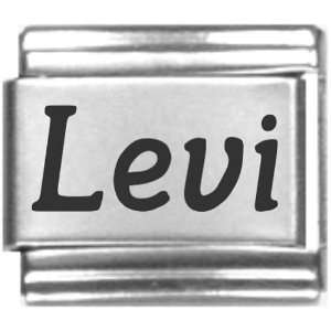  Levi Laser Name Italian Charm Link Jewelry