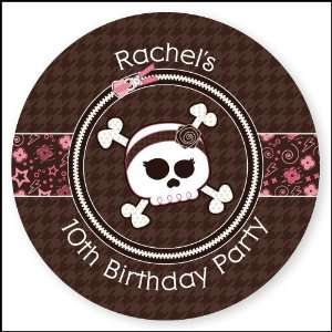   24 Round Personalized Birthday Party Sticker Labels: Office Products