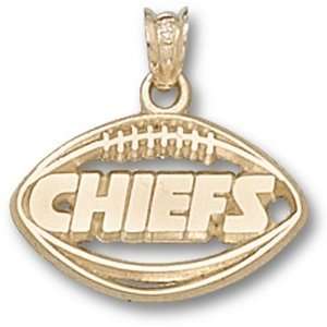  Kansas City Chiefs NFL Pierced Football Pendant (14kt 