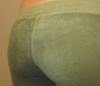   COUTURE Olive Green TERRY CLOTH P Petitie SMALL Pants CROPPED Cut Off