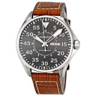   Mens H64785835 Khaki King Pilot Black Dial Watch Hamilton Watches