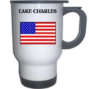  Charles, Louisiana (LA) White Stainless Steel Mug 