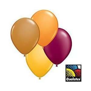  (100) Autumn Assortment 11 Qualatex Latex Balloons 