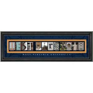  NCAA West Virginia Mountaineers 8 x 24 Framed Letter 