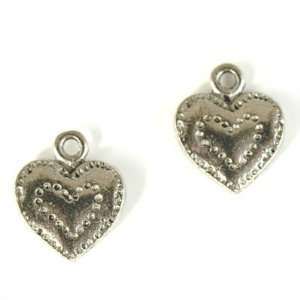  13mm Silver Pewter Heart Charm Arts, Crafts & Sewing