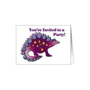  Amethyst Dinosaur Birthday Invitation Card Toys & Games