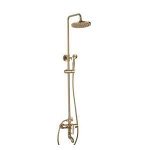  Contemporary Wall Mount Ti PVD Shower Faucet Set: Home 
