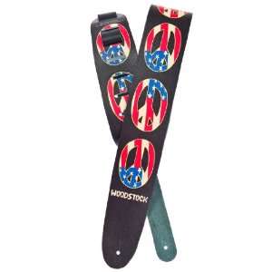  Planet Waves Woodstock Collection Leather Guitar Strap 