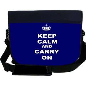  Keep Calm and Carry On   Blue Color NEOPRENE Laptop Sleeve 