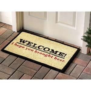   Brought Beer Funny Front Door Mat By Collections Etc