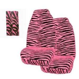    Zebra Pink & Black Stripe Animal Print Universal Fit 