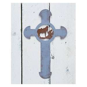    14 Metal Home Dcor Praying Boy Rustic Wall Cross: Home & Kitchen
