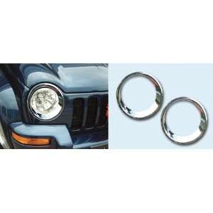  New! Jeep Liberty Headlight Rings   Chrome, 2pc Set 02 3 
