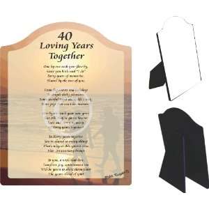  40 Loving Years Anniversary Touching 5x7 Poem with Full 