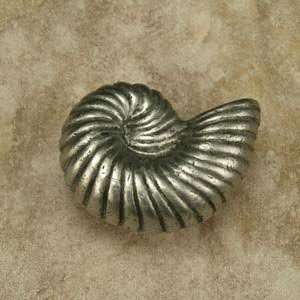 Nautilus Shell Small Pewter Cabinet Knob/Pull (CCW Curve)