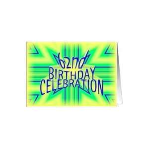    62nd Birthday Party Invitation Bright Star Card: Toys & Games