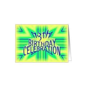    13th Birthday Party Invitation Bright Star Card: Toys & Games