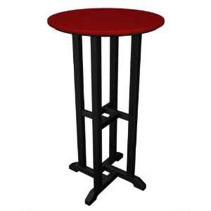  Poly Wood Contempo Round Bar Table: Furniture & Decor