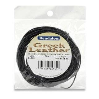 Beadalon Greek Leather 1 1/2mm Black, 5 Meter