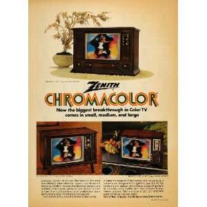  1970 Ad Zenith Chromacolor Television Model B4746DE 