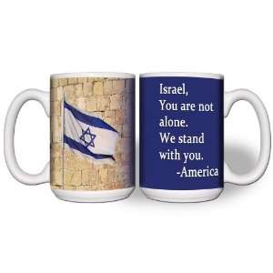  15oz Support Israel Mug Israel Flag We Stand with You 