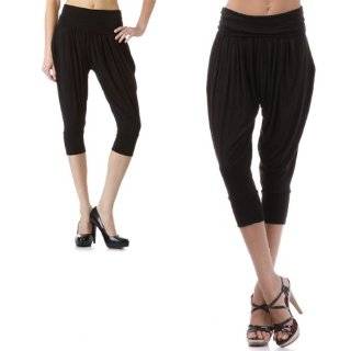 Womens Urban Black Harem Casual Evening All Occasion Cropped Pants