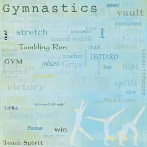  Scrapbook Paper   Gymnastics Collection   Gymnastics Team 