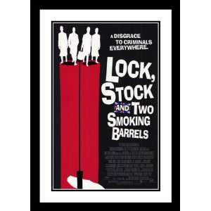 Lock, Stock and 2 Smoking Barrels Framed and Double Matted 32x45 