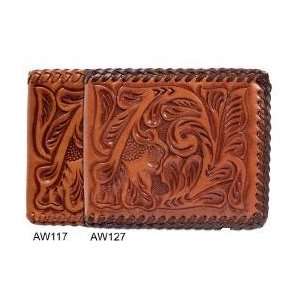  Mens Western Handtooled Leather Wallet 