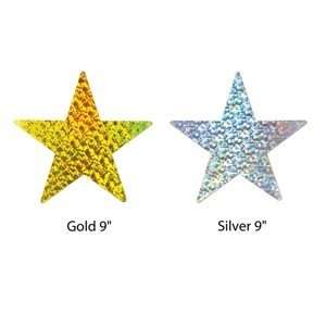   Gold 12 Prismatic Foil Star Cutout (1) Party Supplies Toys & Games