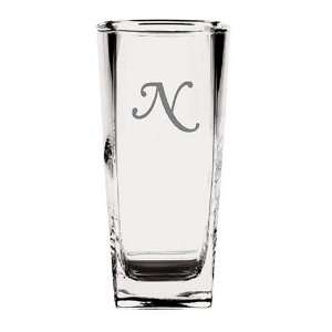 Culver Inc., Monogram N 4 Piece Tall Beverage Glass Set 