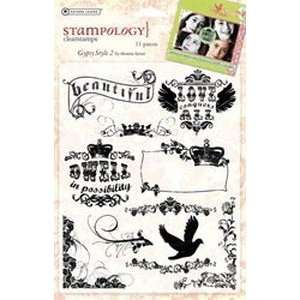   Leaves Full Sheet Clear Stamp, Gypsy Style 2: Arts, Crafts & Sewing