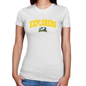  NCAA La Salle Explorers Ladies Logo Arch Slim Fit T shirt 