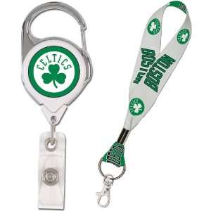Wincraft Boston Celtics Badge Reel And Key Strap Combo:  