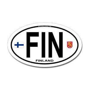  Finland Euro Oval Flag Oval Sticker by  