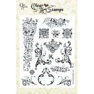   Inch by 6 Inch Clear Art Stamps, Flourishes Arts, Crafts & Sewing