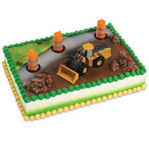   John Deere Construction Scene Cake Topper Decorating Kit: Toys & Games