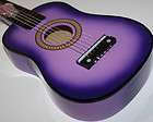 Purple Steel String Acoustic Guitar Full Size Package