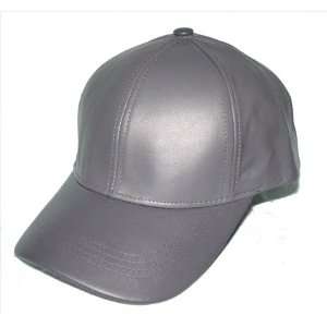 com Leather Baseball hat cap , One size fit velcro back , Made in USA 