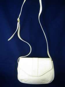 FENDI ITALY White Textured Leather Evening Shoulder Bag  